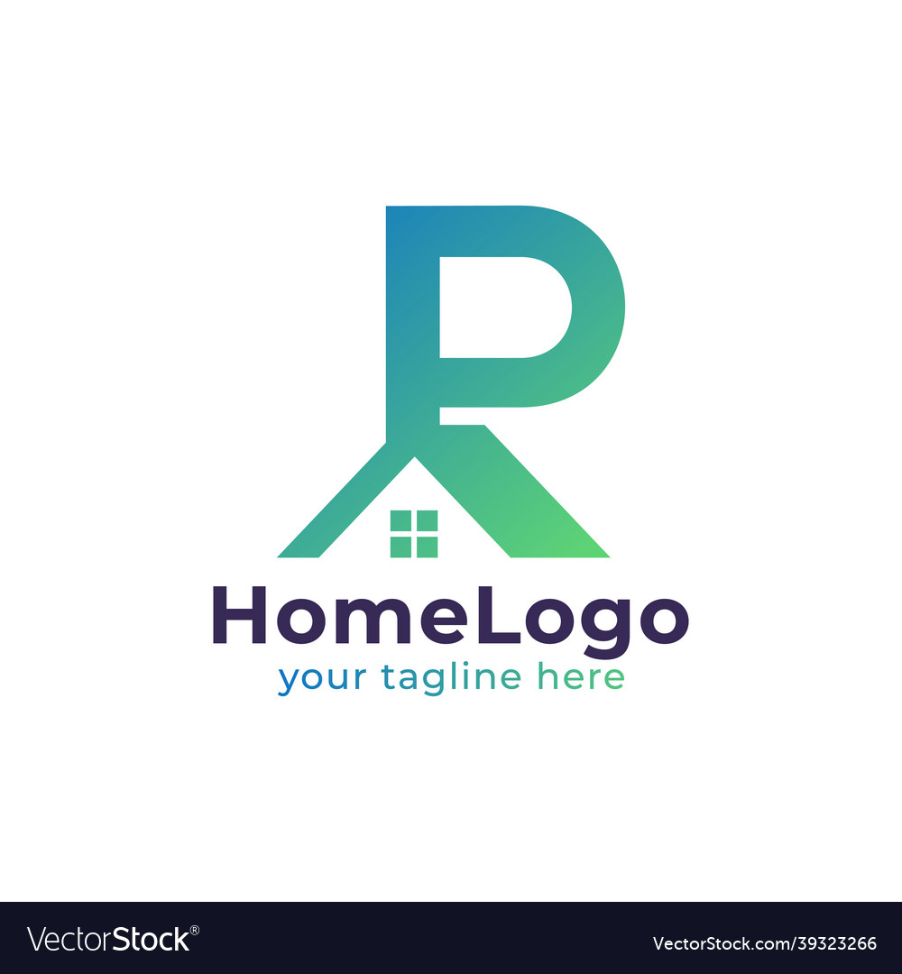 Real estate p letter logo design usable Royalty Free Vector