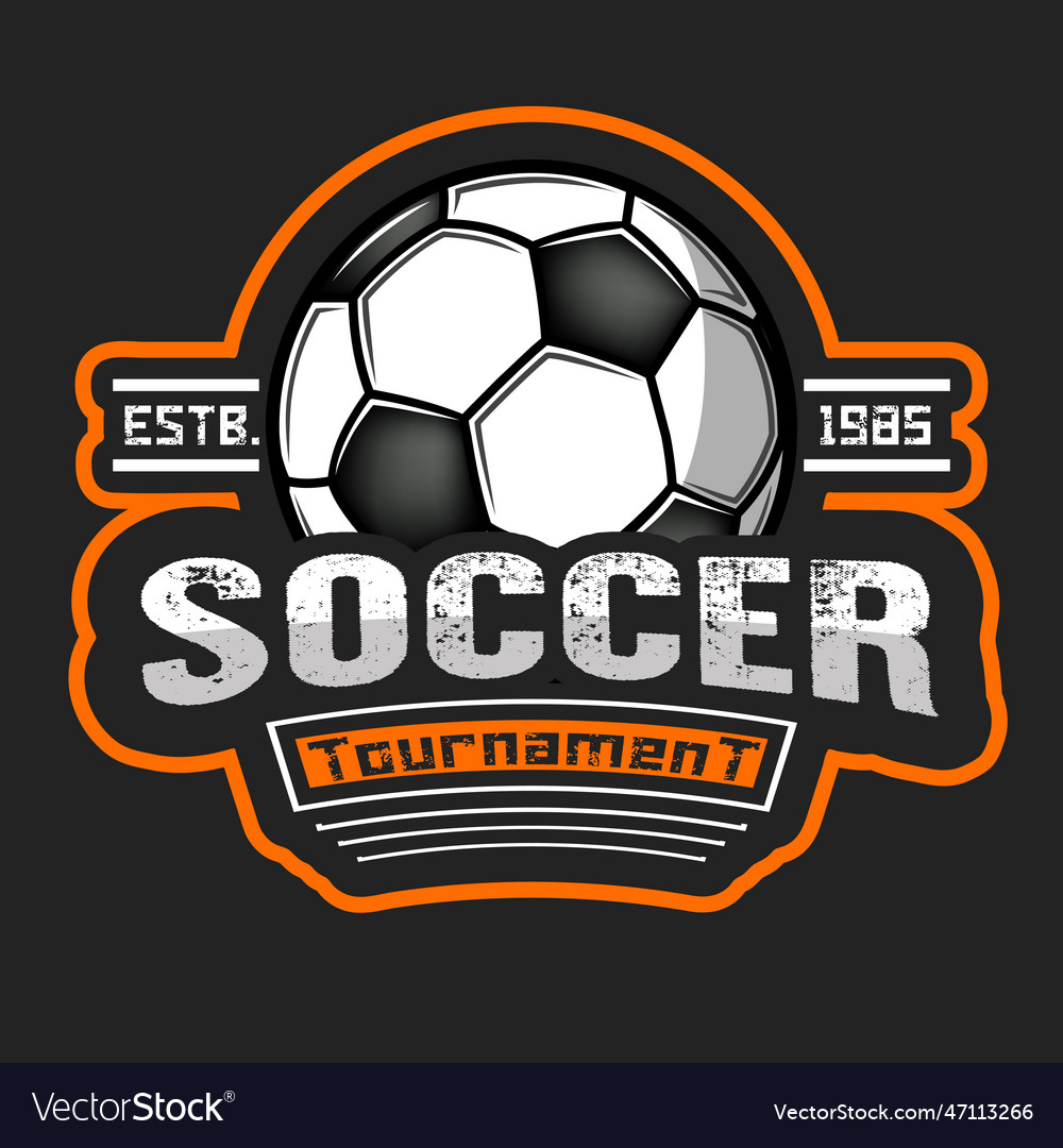 Soccer logo design template Royalty Free Vector Image