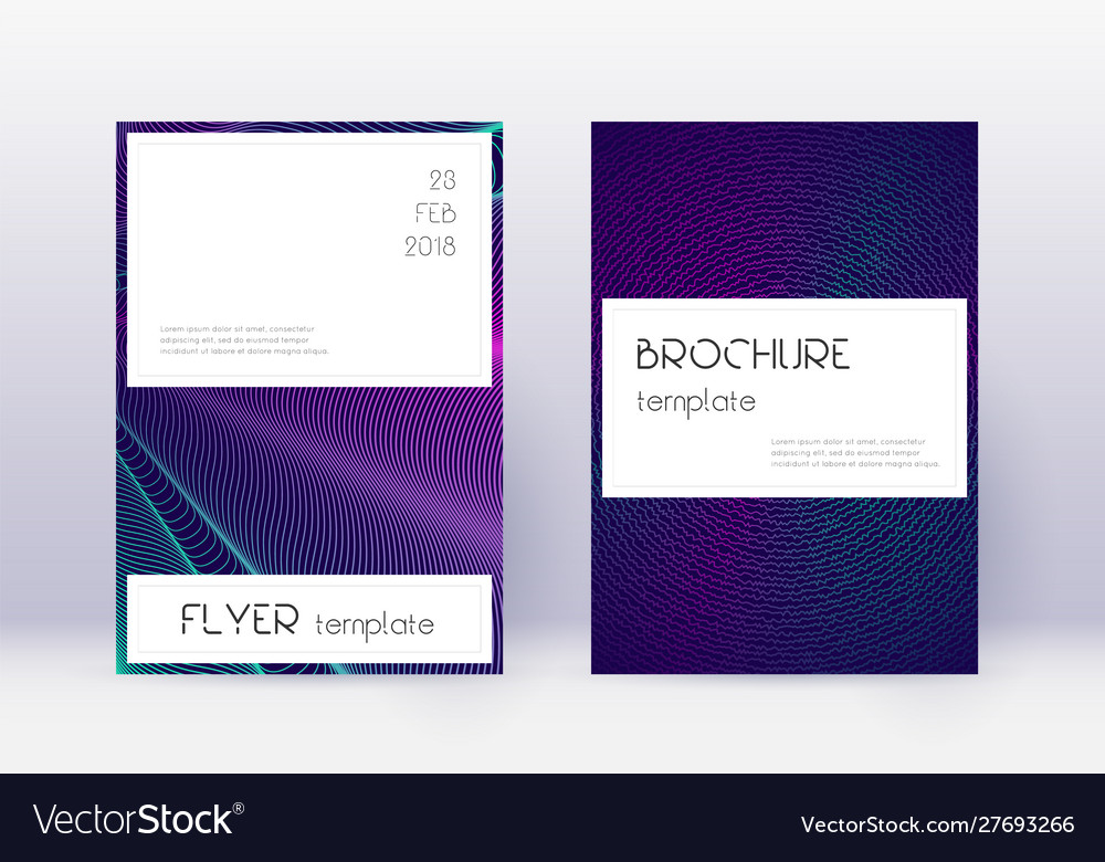 Stylish cover design template set neon abstract l