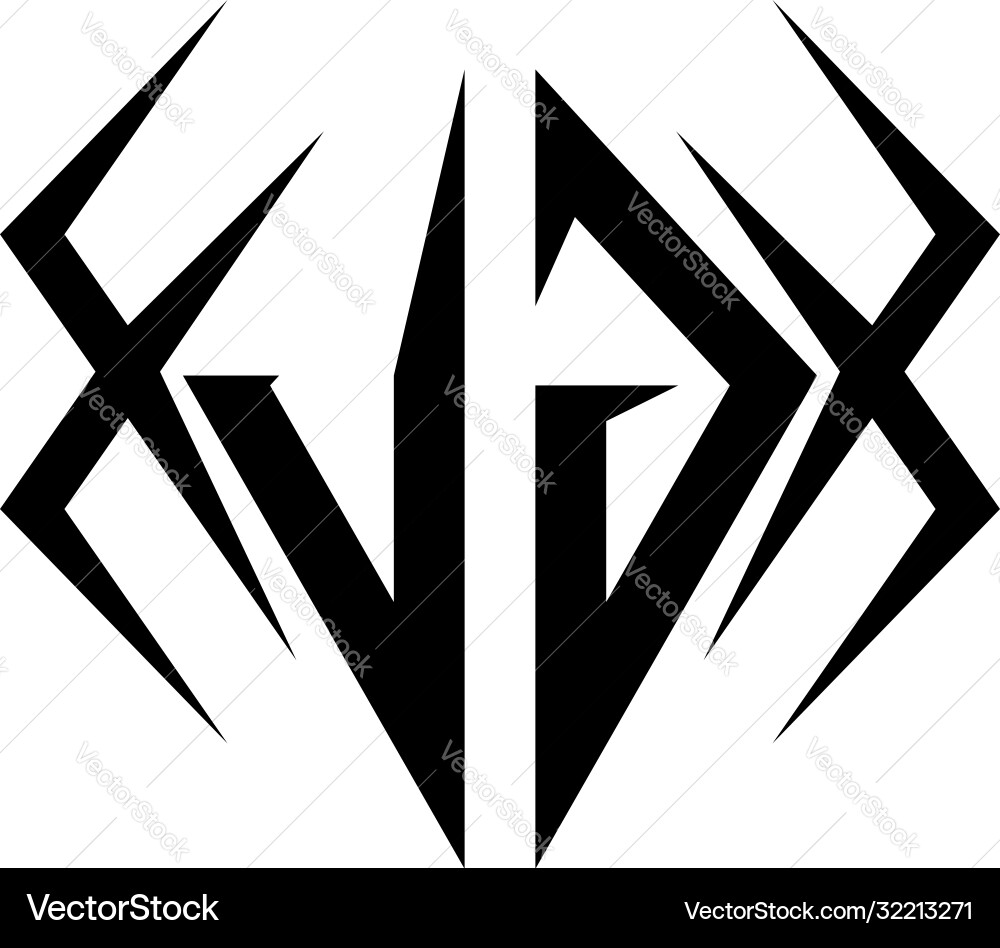 Initial Vg Logo Design With Cool Style Logo Vector Image