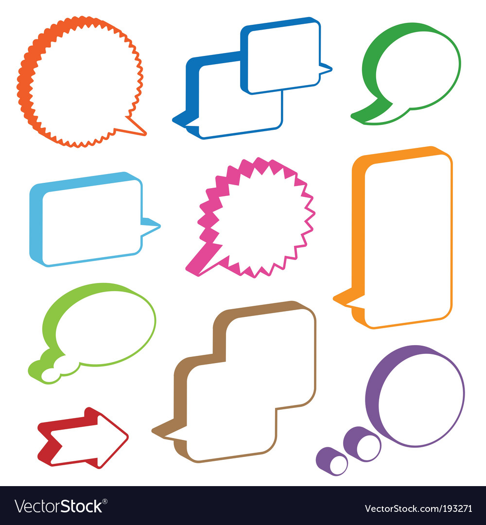 Speech bubbles Royalty Free Vector Image - VectorStock