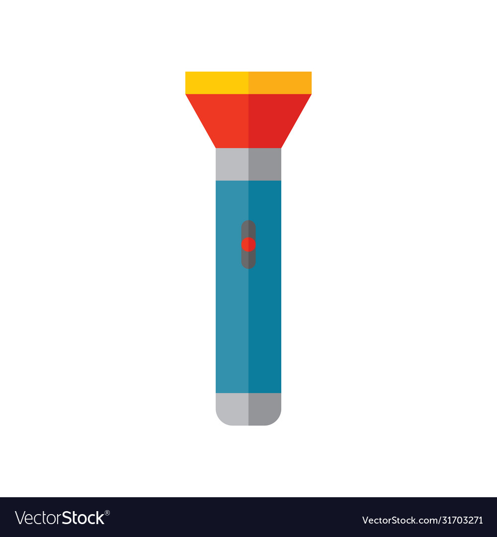 Torch - colored icon on white background vector image Torch - colored icon on white background