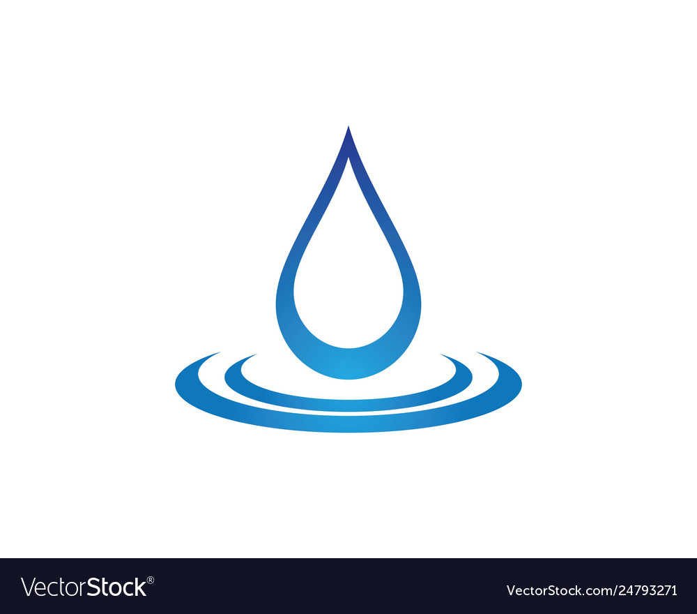 Water drop logo template