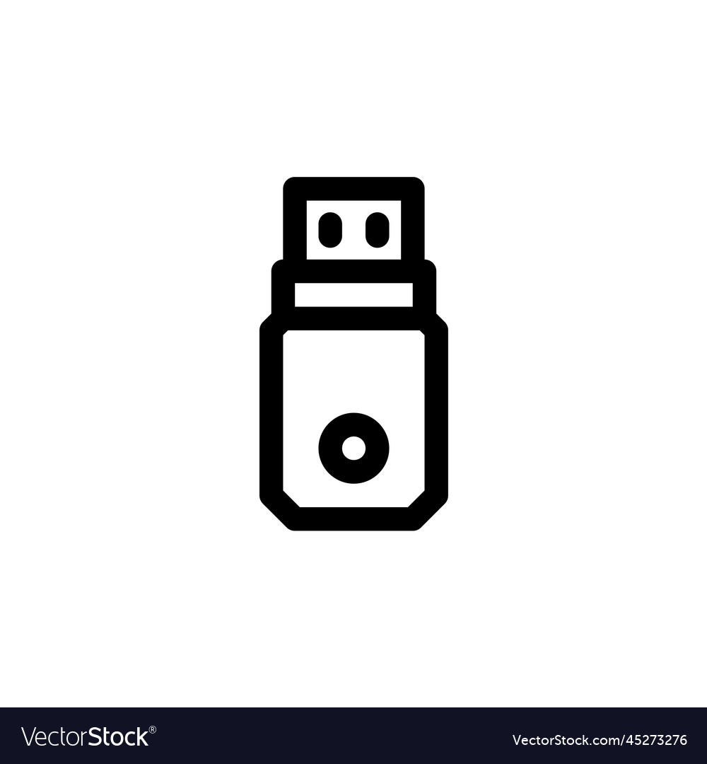 Flash disk icon computer component icon outline Vector Image