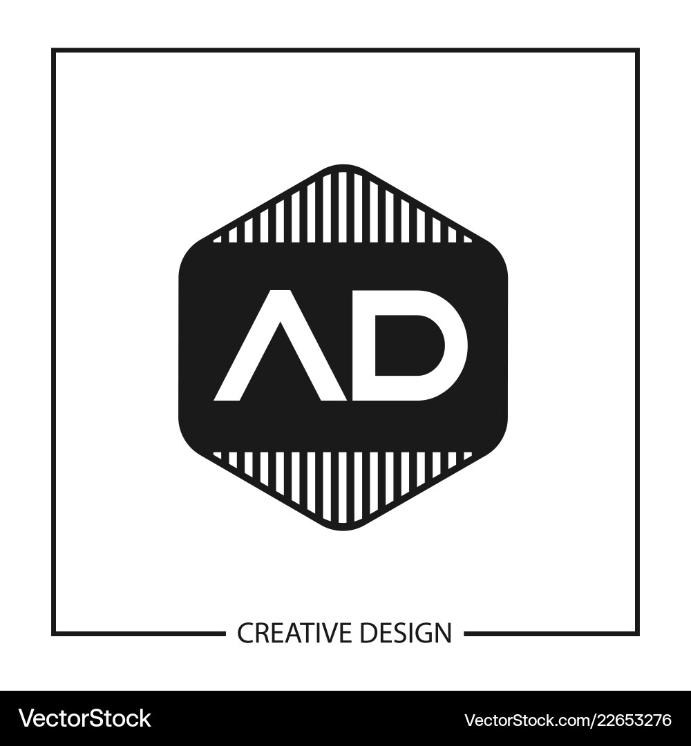 Initial letter ad logo template design Royalty Free Vector