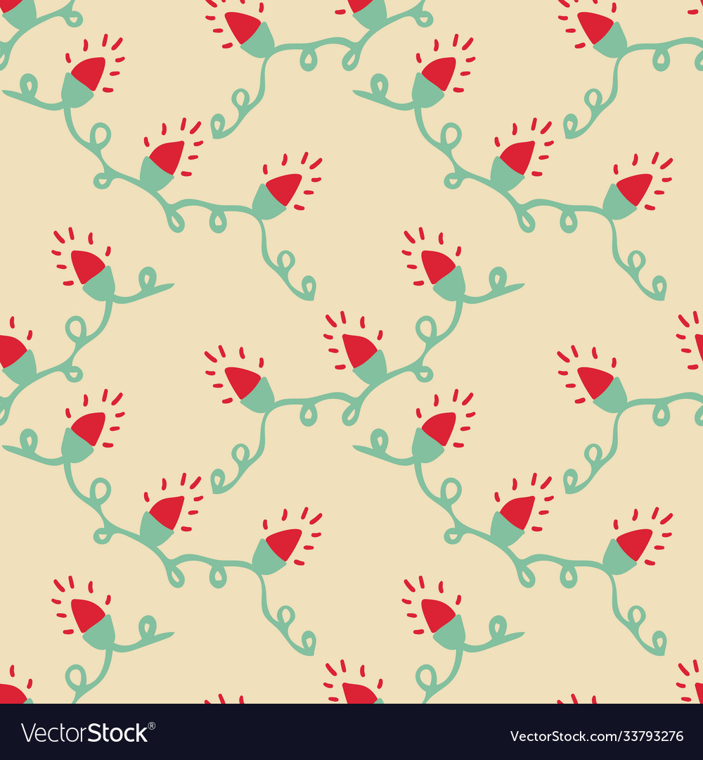 String christmas lights seamless pattern