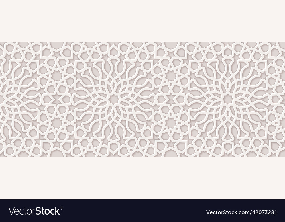 Background with 3d pattern in islamic ornament