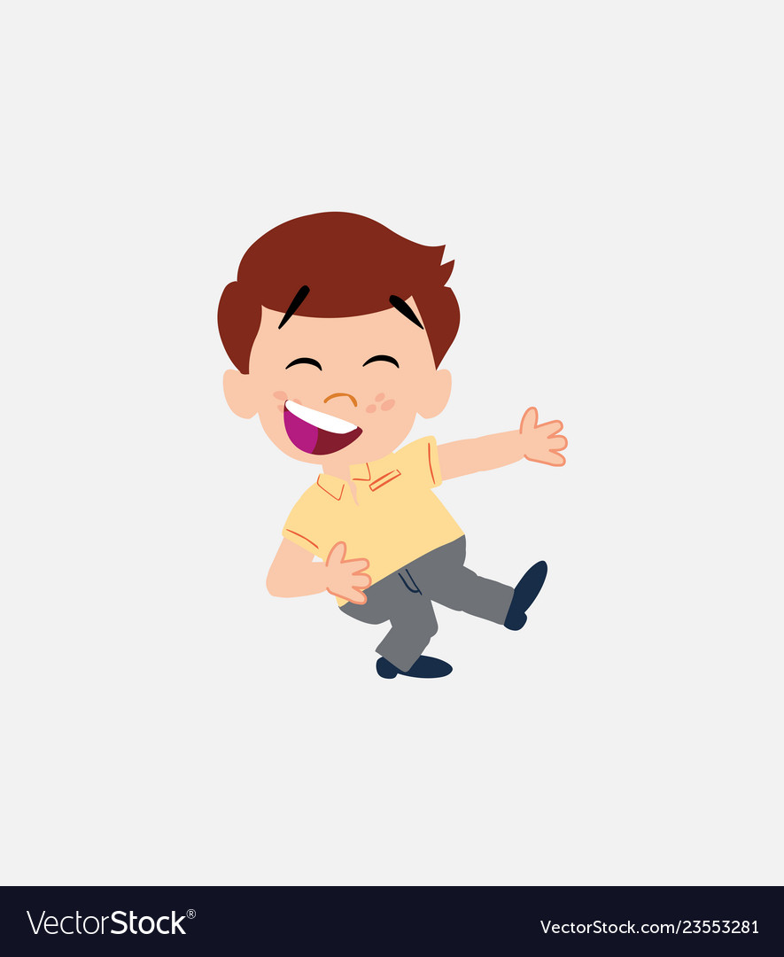 Businessman in smart casual style laughing while Vector Image