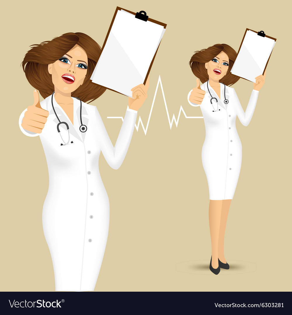 Doctor With Thumbs Up Gesture Royalty Free Vector Image