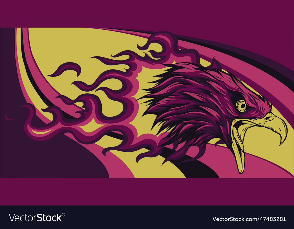 Eagle head mascot design Royalty Free Vector Image