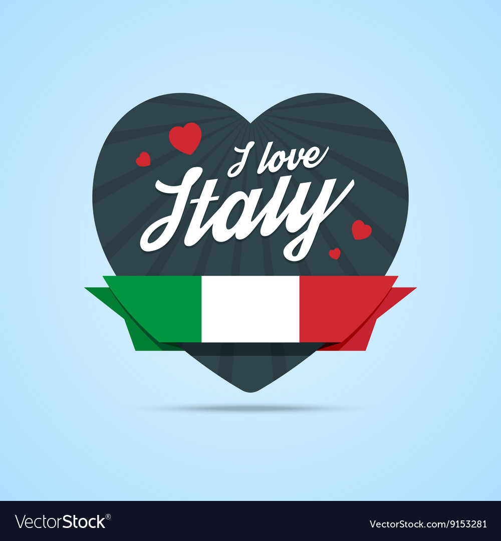 I love italy badge Royalty Free Vector Image - VectorStock