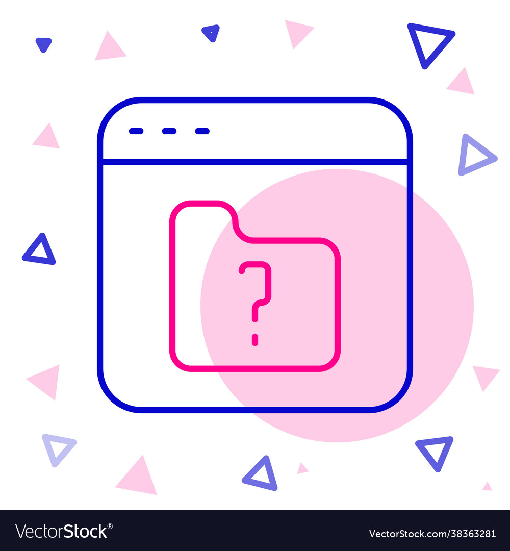 Line file missing icon isolated on white Vector Image