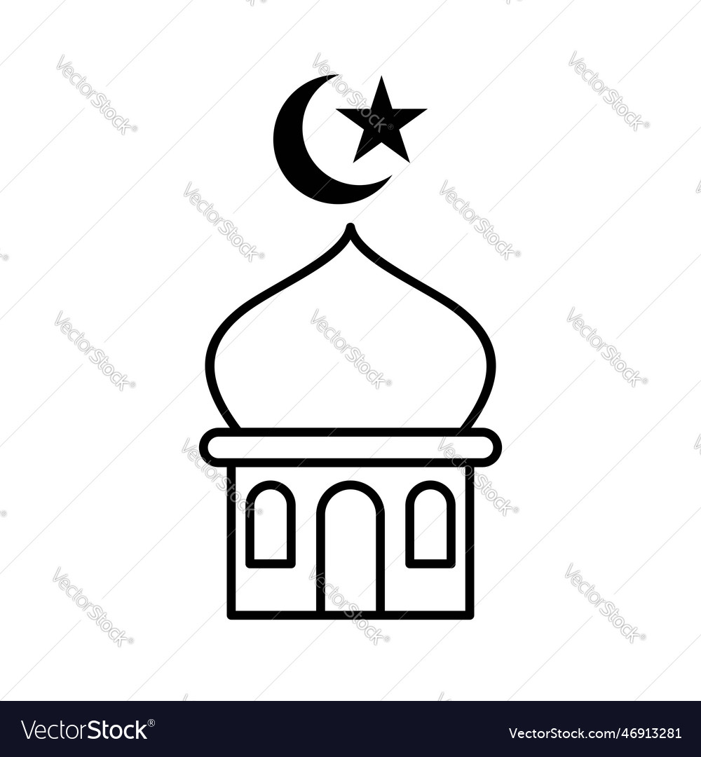 Moschee islamische Umriss-Symbol-Taste