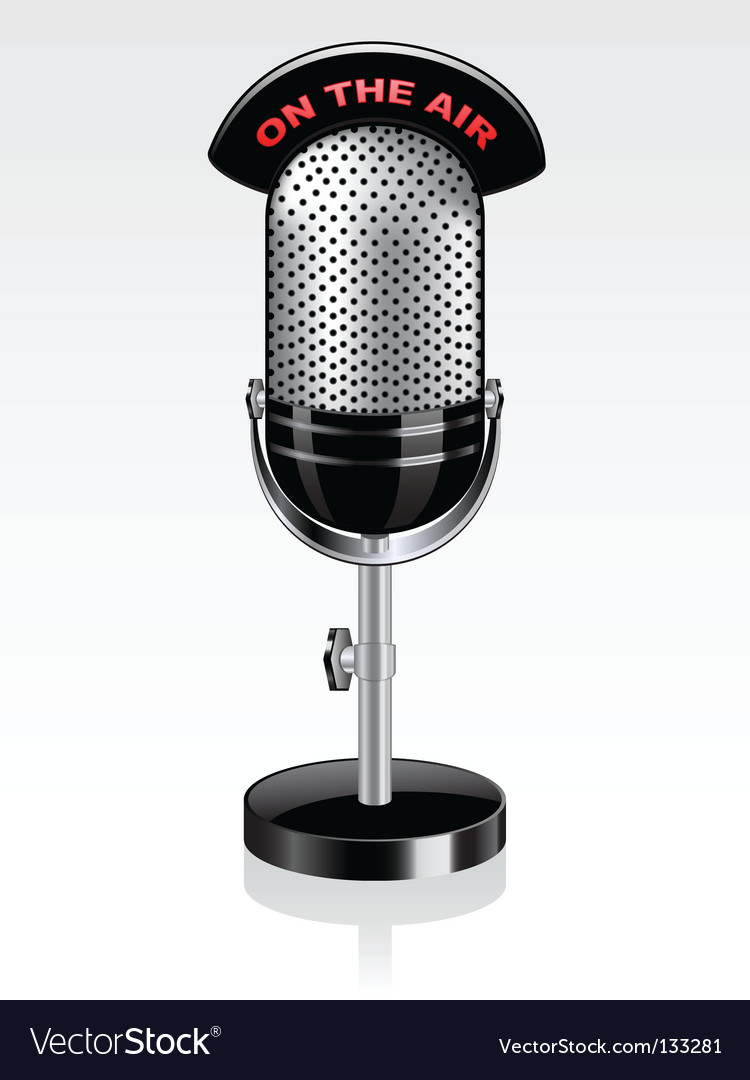 Retro Microphone Royalty Free Vector Image - Vectorstock