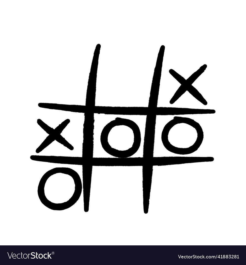 Tic-tac-toe competition Royalty Free Vector Image