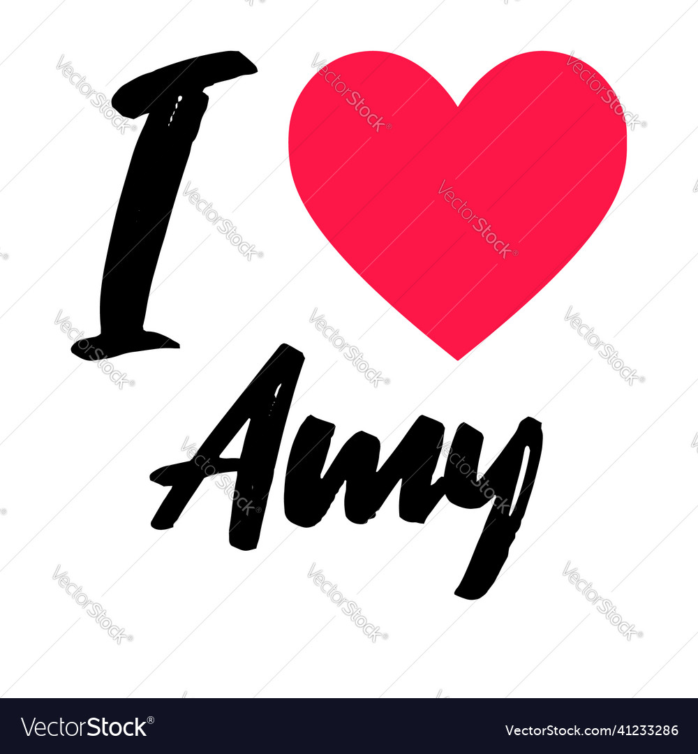 Amy Royalty Free Vector Image - VectorStock