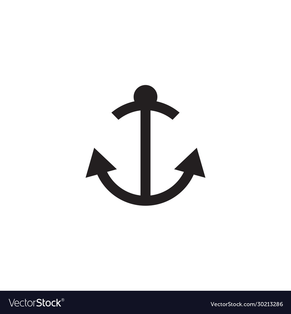 Anchor logo icon design template