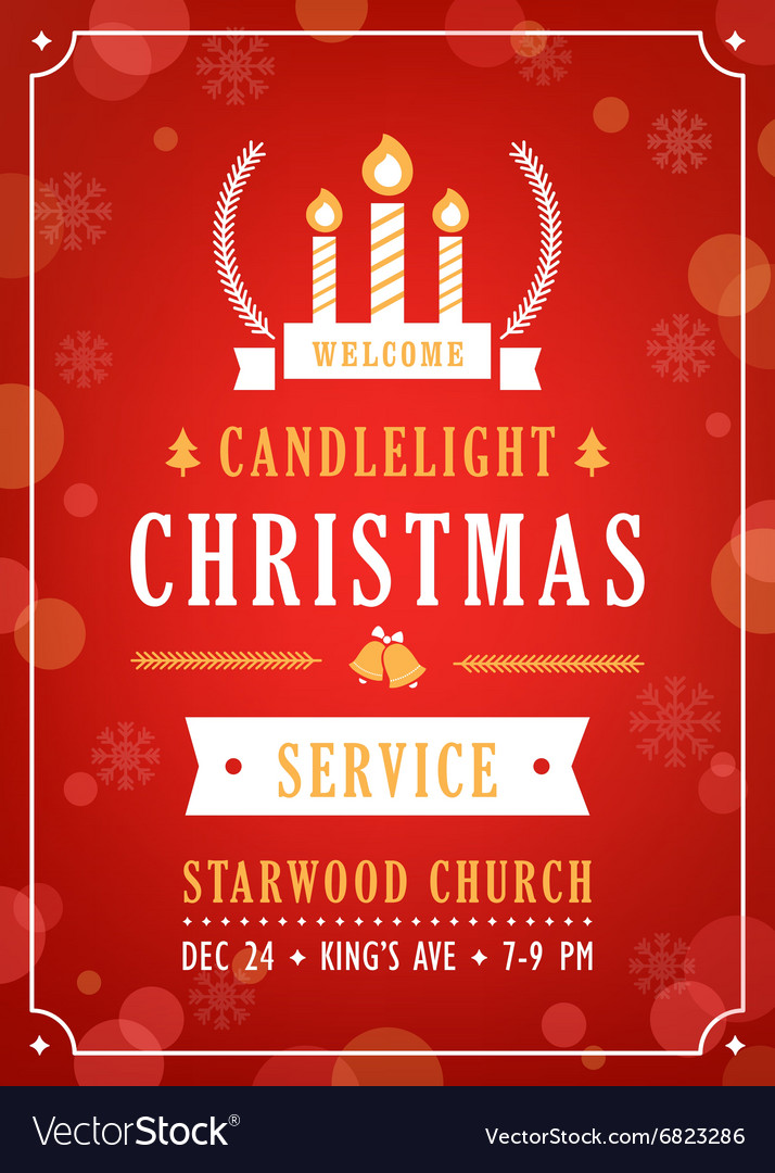 christmas candlelight service church invitation invitation to church service