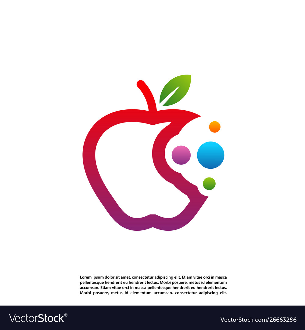 Concept design apple logo colorful