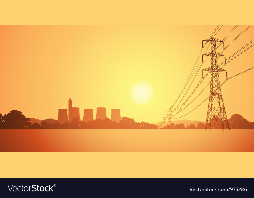 Electrical power lines Royalty Free Vector Image