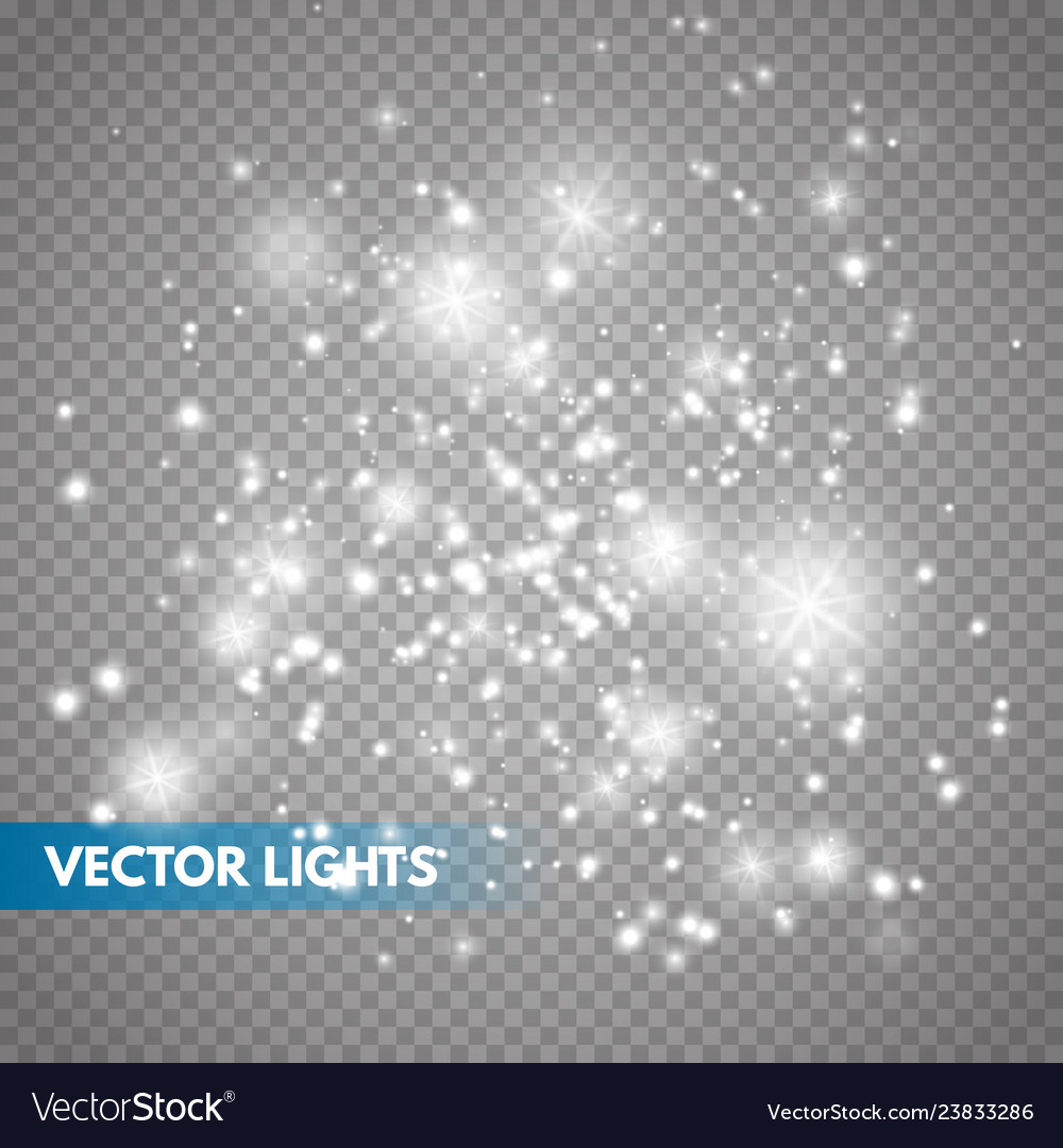 Glow light effect sparkle dust Royalty Free Vector Image