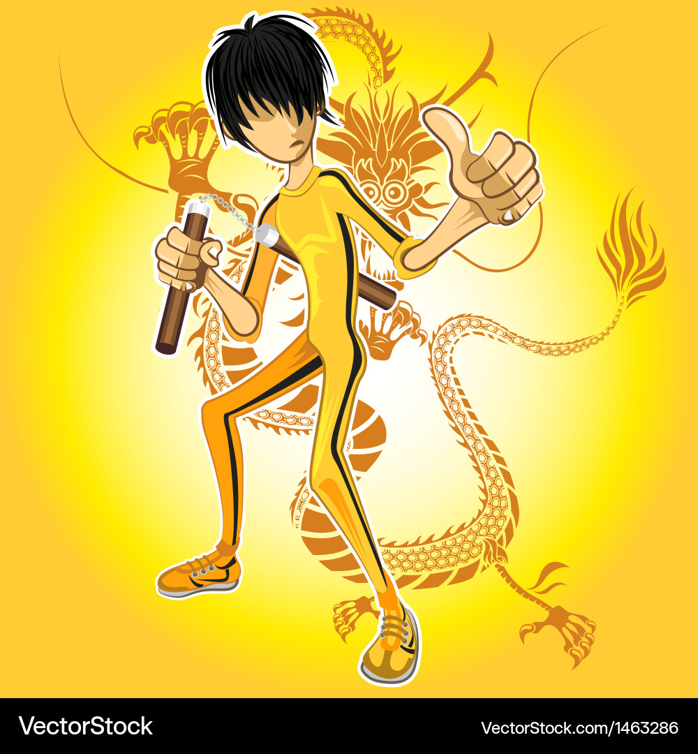 Kungfu Master Royalty Free Vector Image Vectorstock