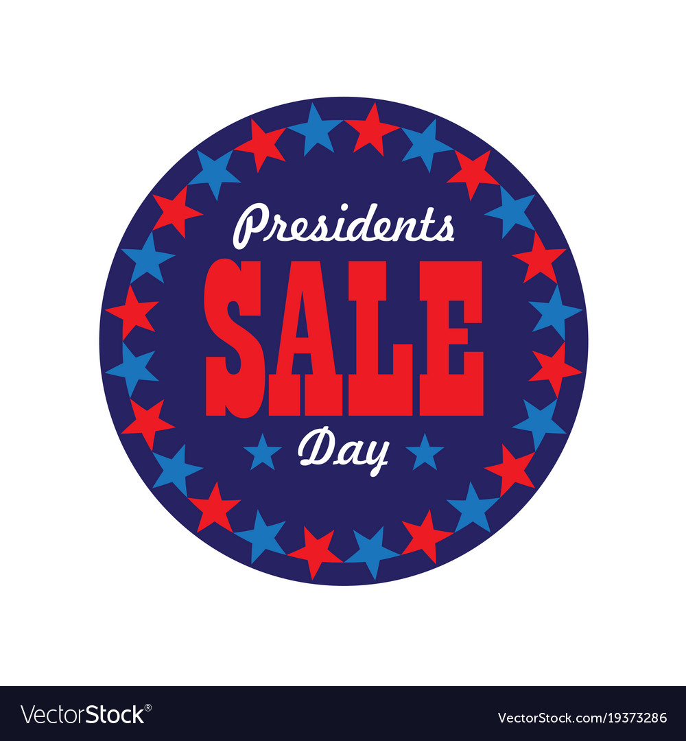 Presidents day sale typography graphic in circle Vector Image