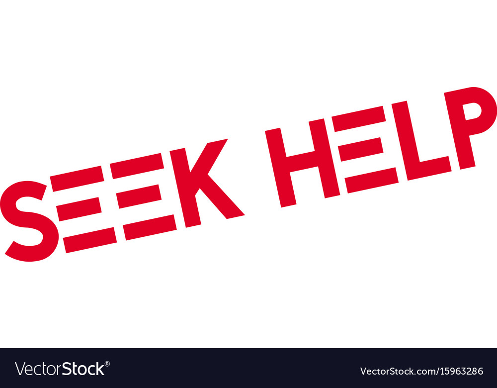 Seek help rubber stamp Royalty Free Vector Image