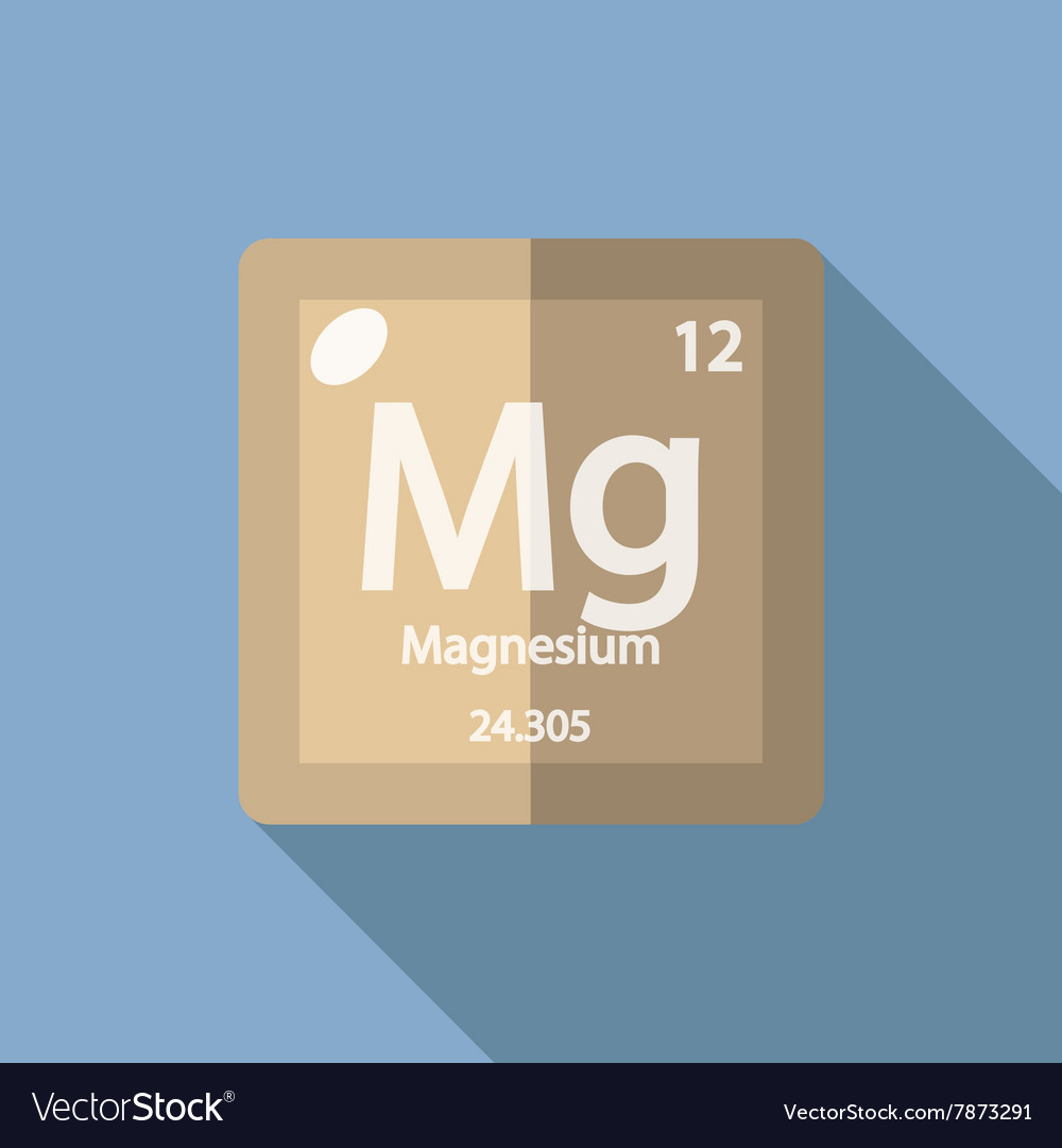 Chemical Element Magnesium Flat Royalty Free Vector Image