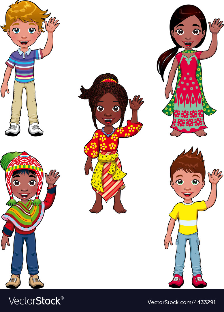 Children in the world Royalty Free Vector Image