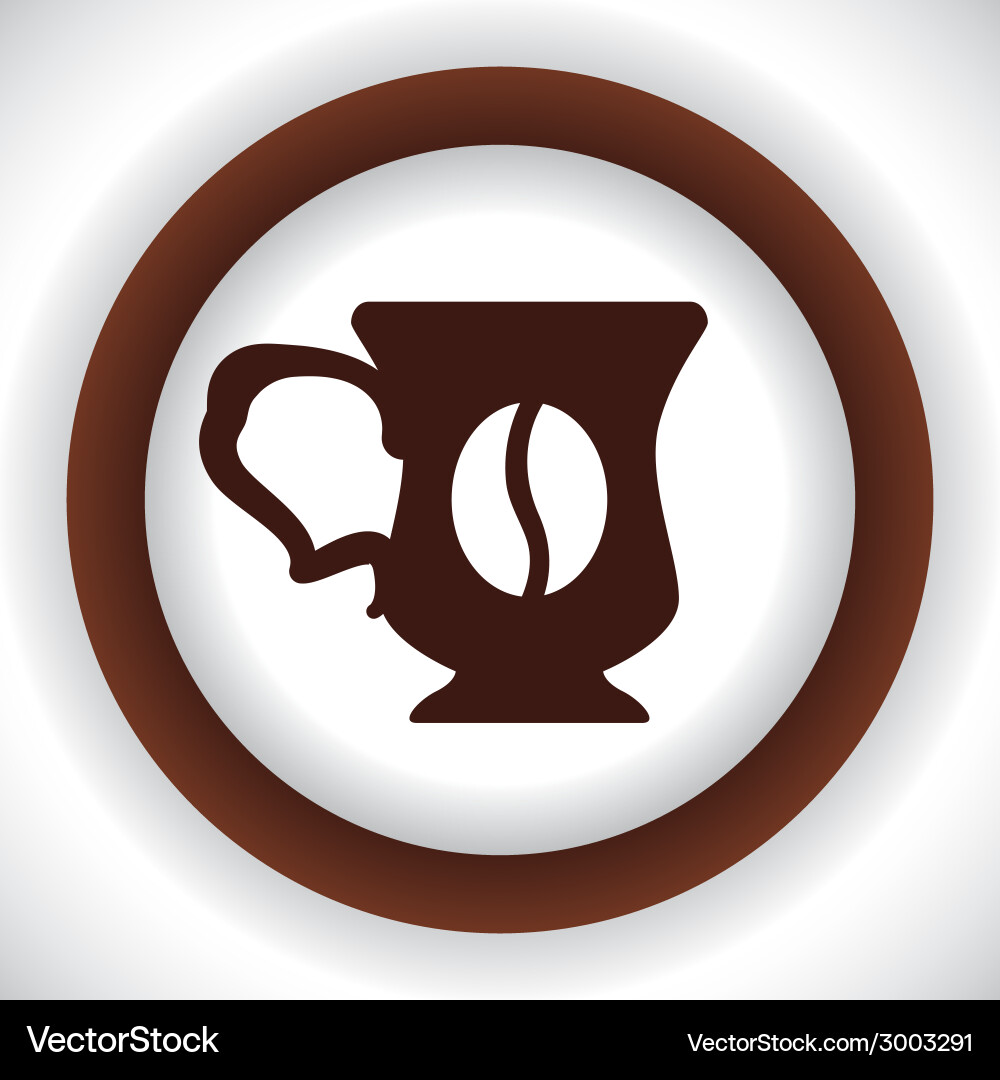 Coffee design over gray background Royalty Free Vector Image