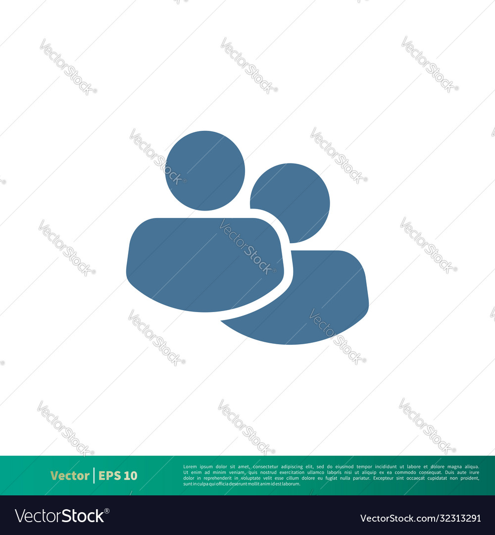 Human shape people crowd icon logo template