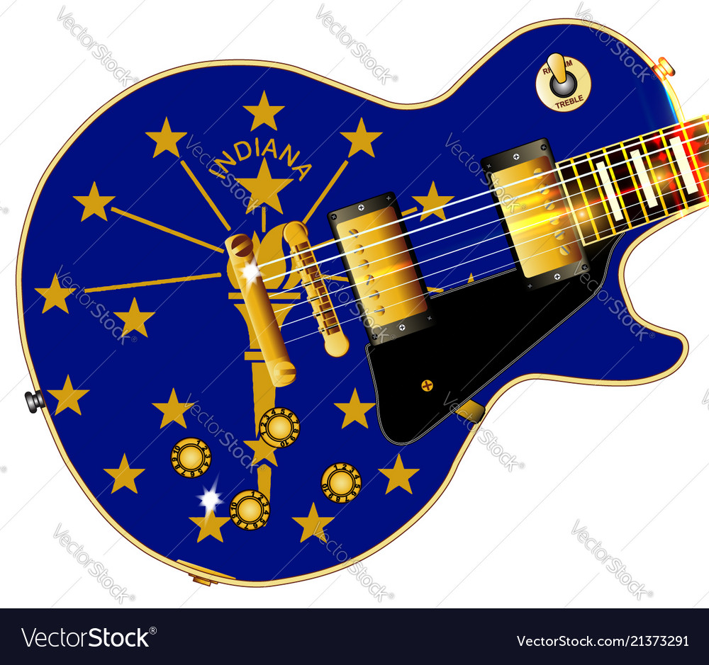 Indiana state flag guitar