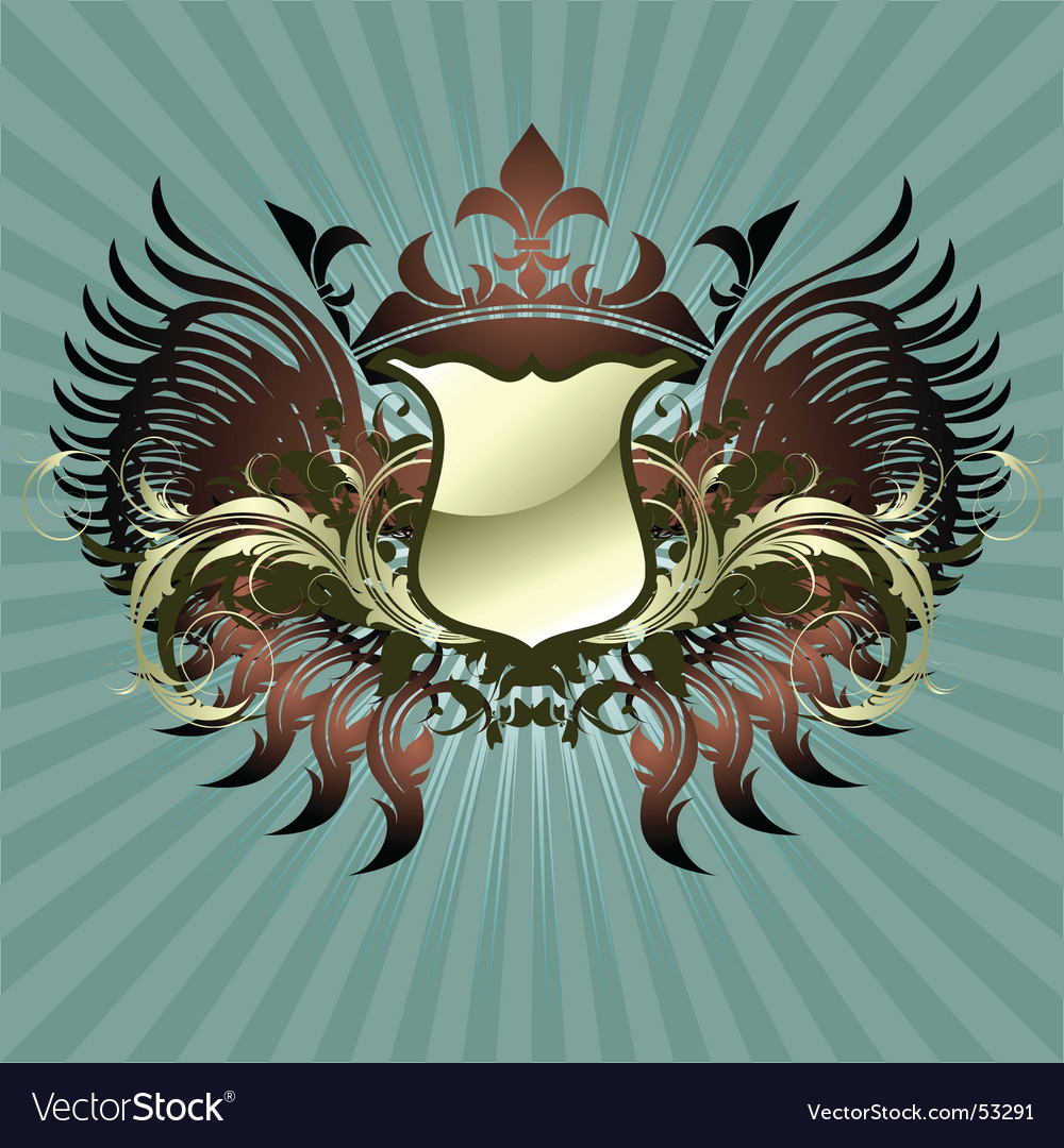 Ornamental shield Royalty Free Vector Image - VectorStock