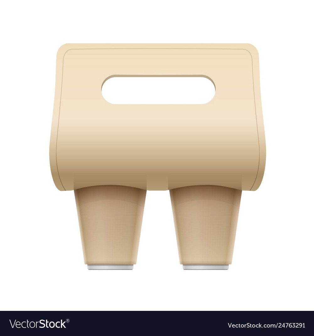 Packaging with handle for two Royalty Free Vector Image