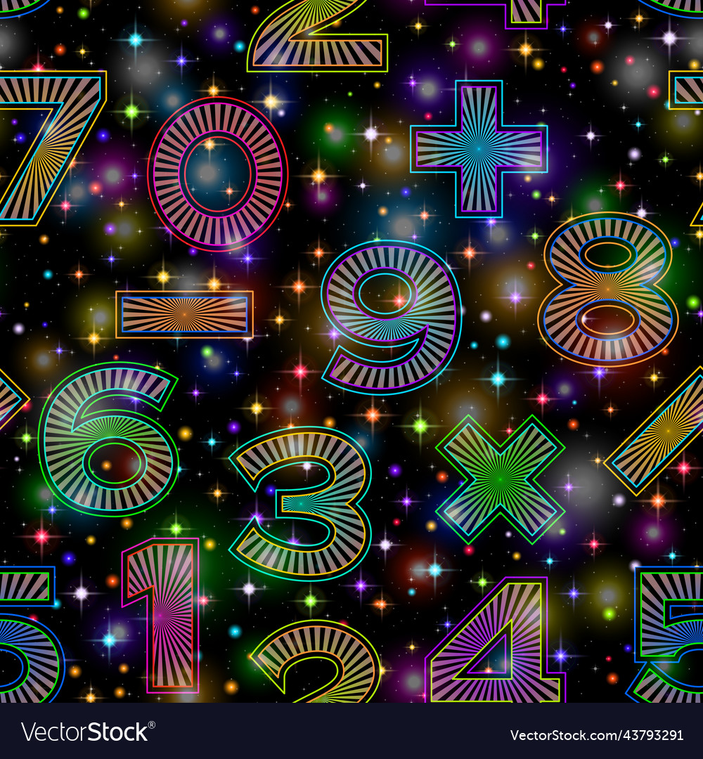 Seamless Pattern Numbers Royalty Free Vector Image Seamless Pattern Numbers Royalty Free Vector Image