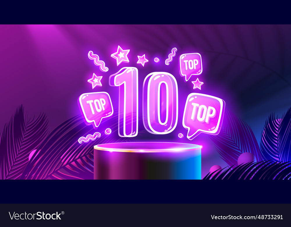 Top 10 neon podium award best banner