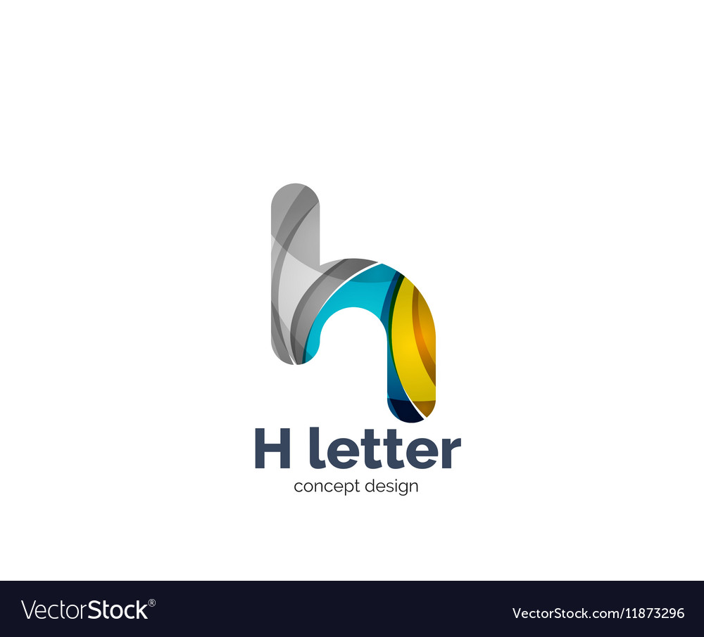 Abstract h geometric letter logo template Vector Image