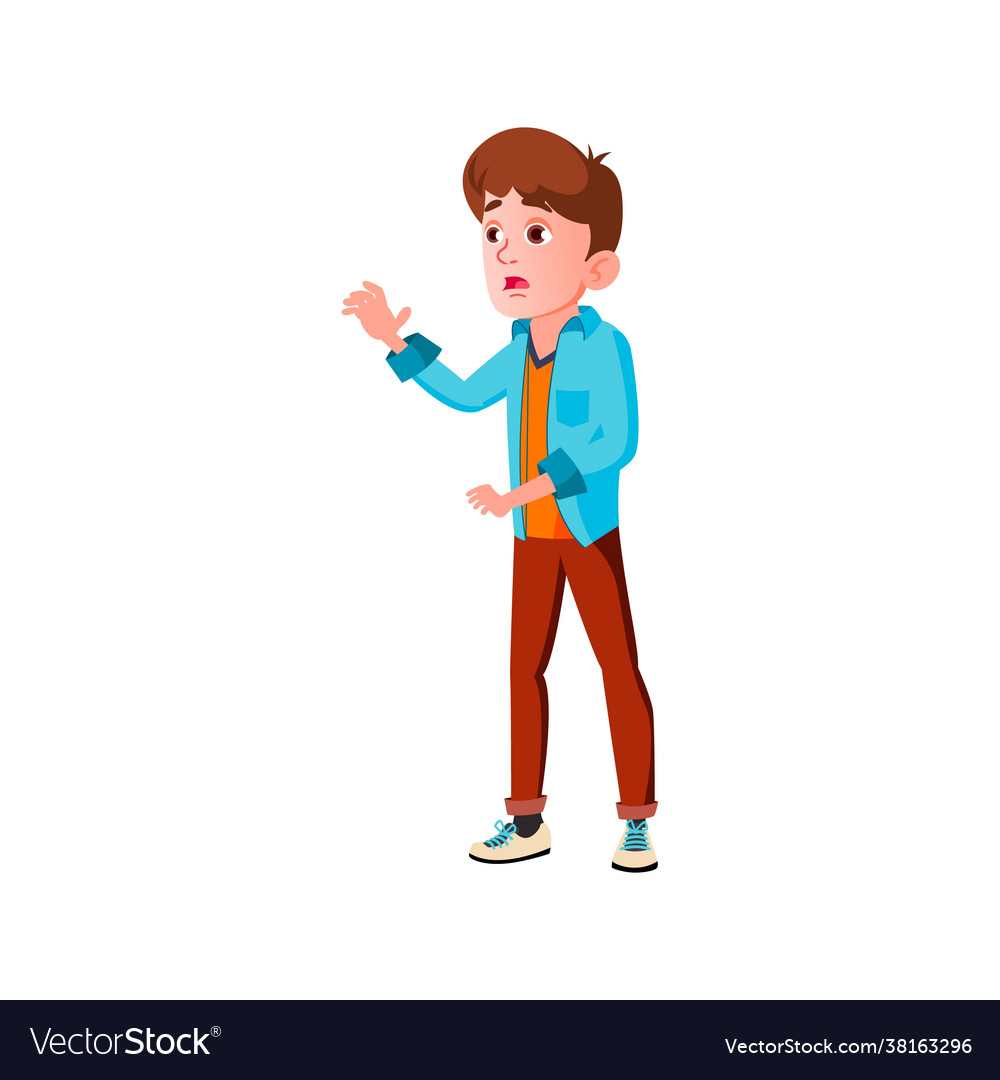 Astonished boy teen looking at amazing view Vector Image