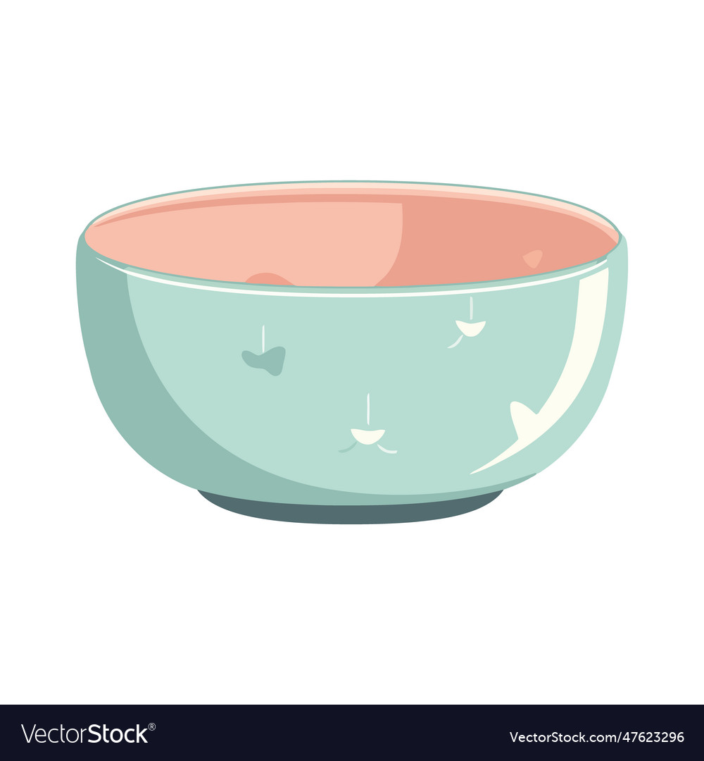 Cute cat bowl Royalty Free Vector Image - VectorStock