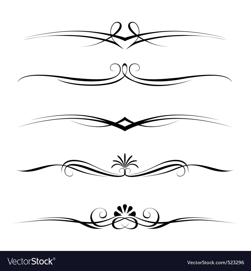 Decorative elements border and page rules Vector Image