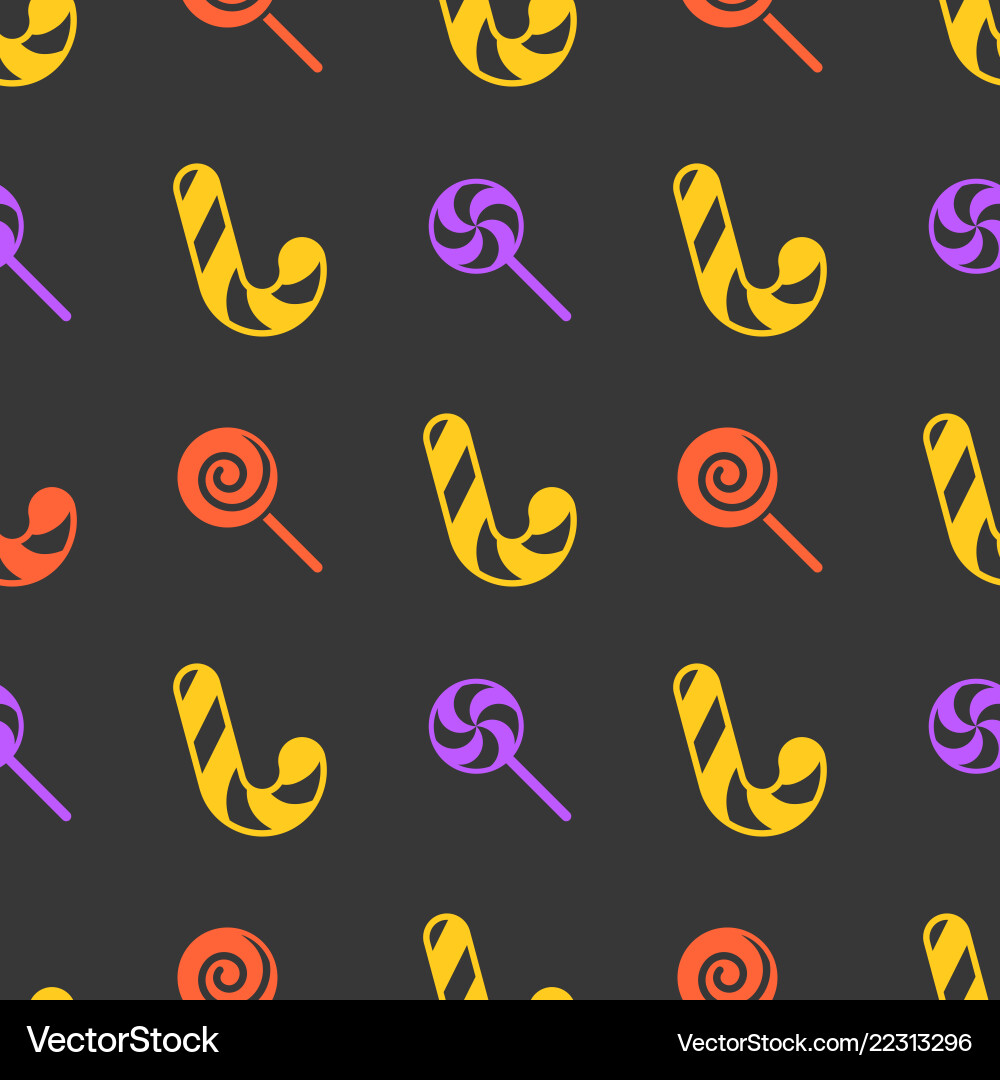 Halloween seamless pattern flat design Royalty Free Vector