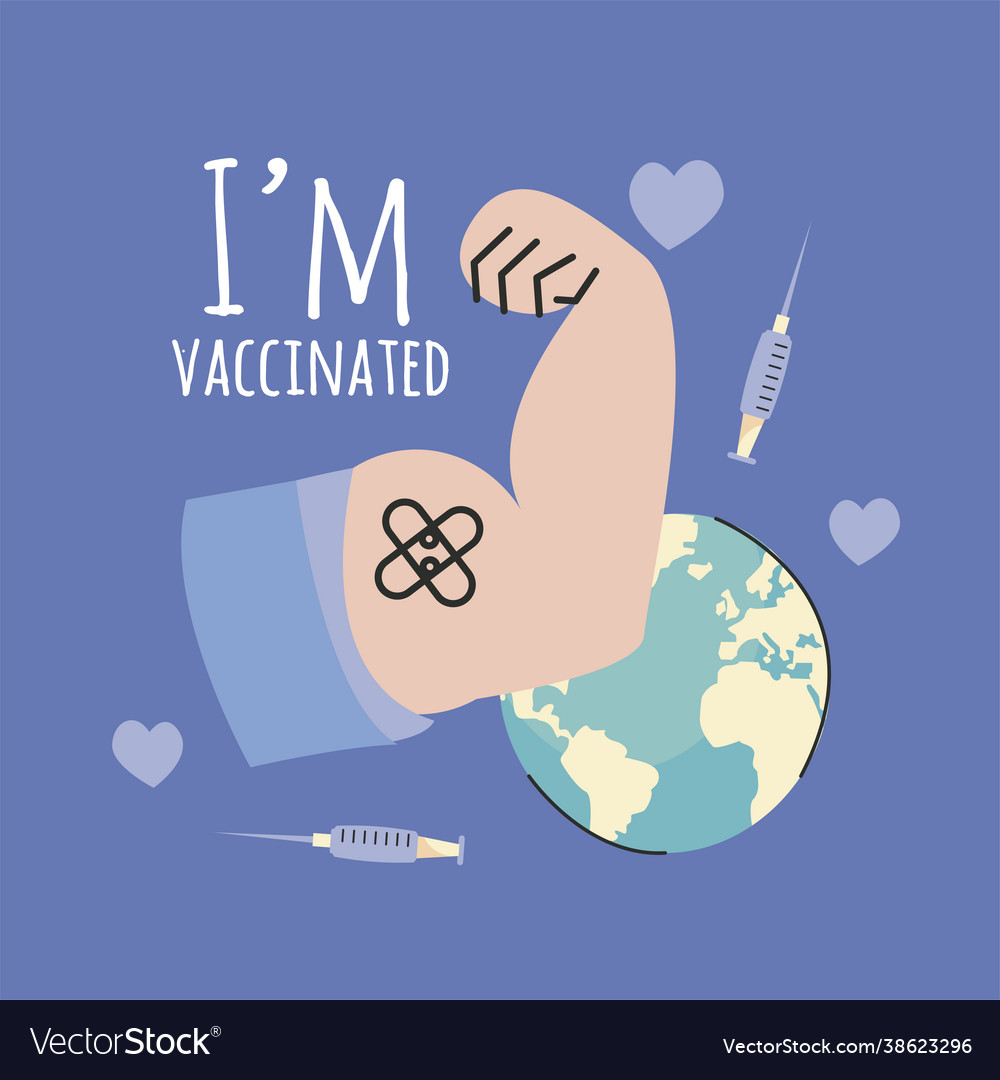 I am vaccinated campaign Royalty Free Vector Image