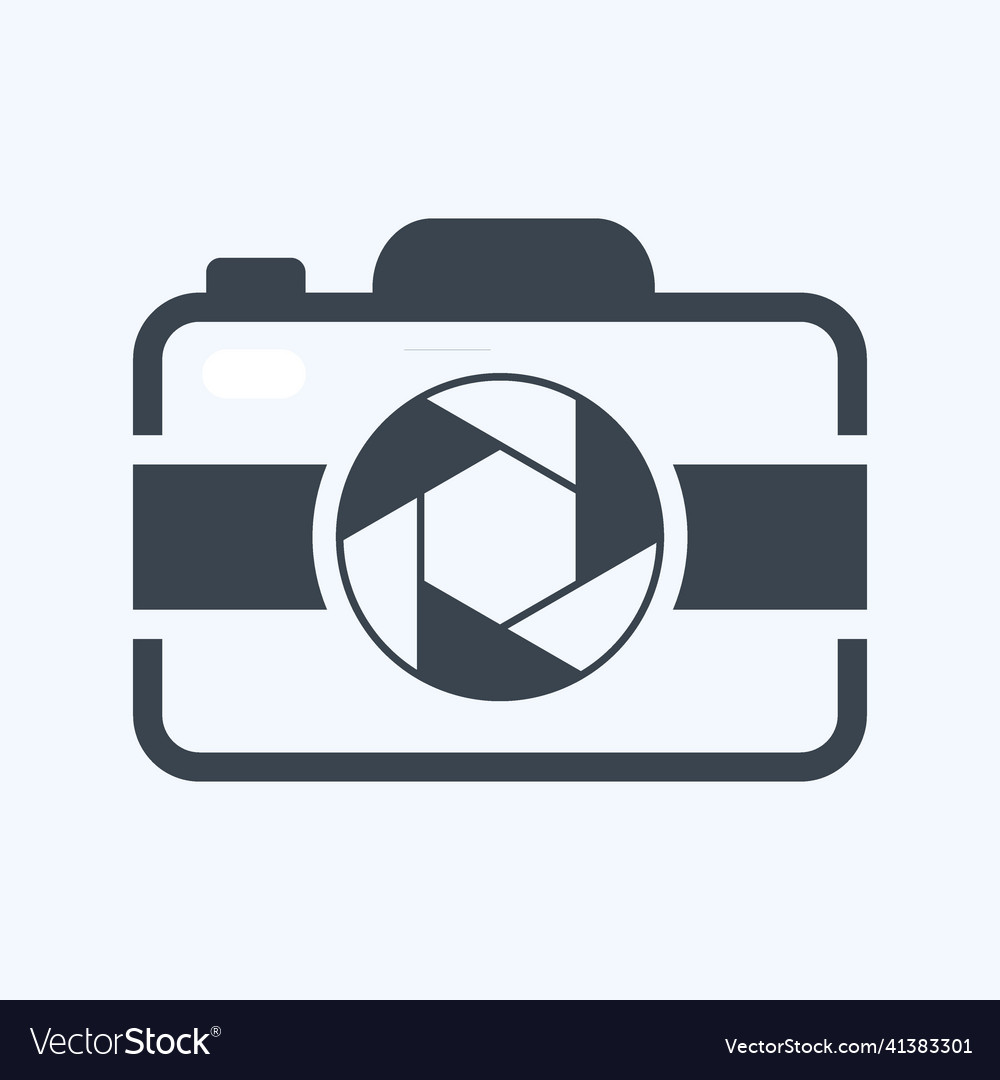 Camera i icon in trendy glyph style isolated