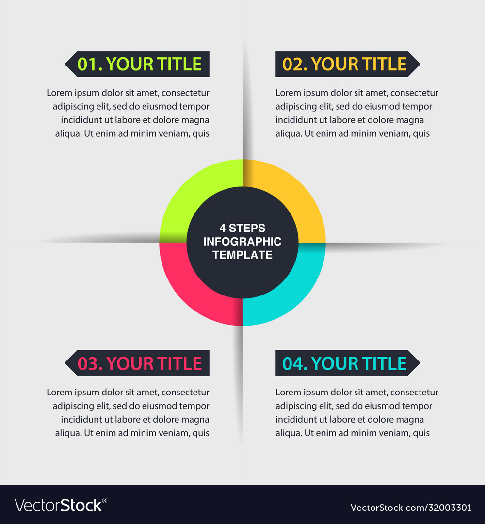 Colorful infographic template with 4 steps Vector Image