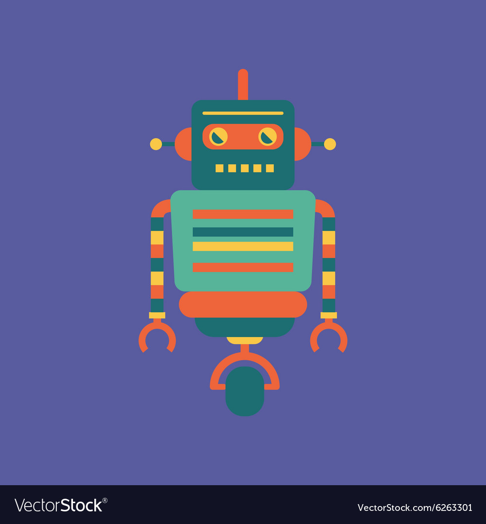 Cute robot Royalty Free Vector Image - VectorStock