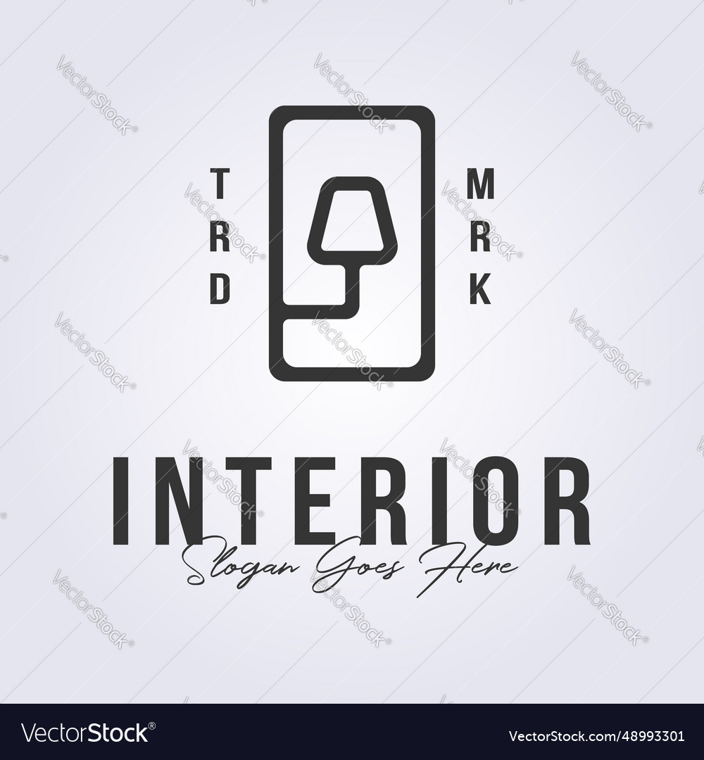 Lamp logo interior furniture icon symbol design