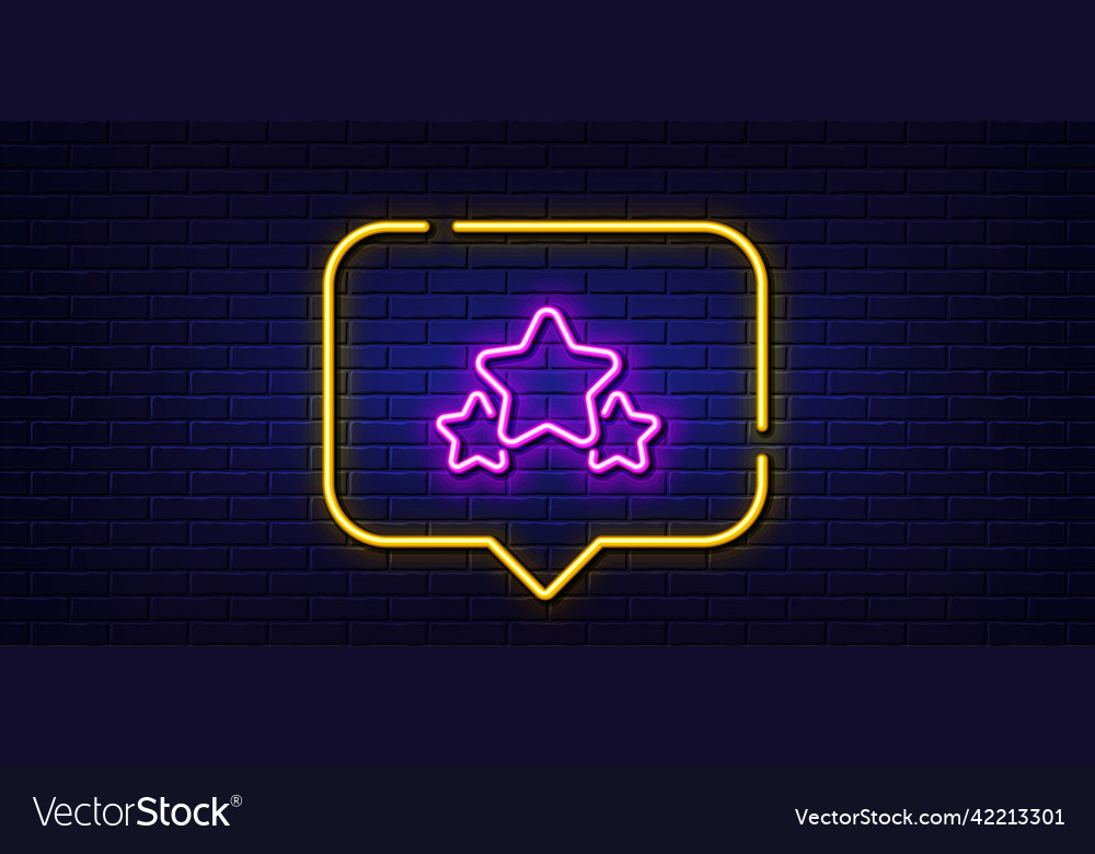 Stars Linie Icon best Ranking Schild Neon Licht