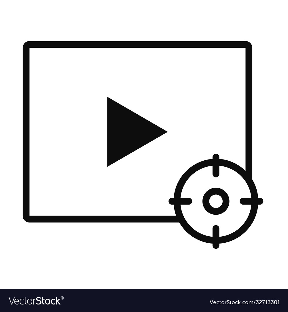 Video player with target icon line style