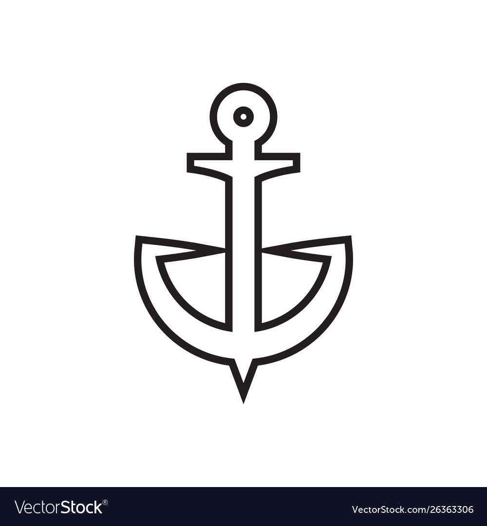 Anchor-Symbol Grafikdesignvorlage